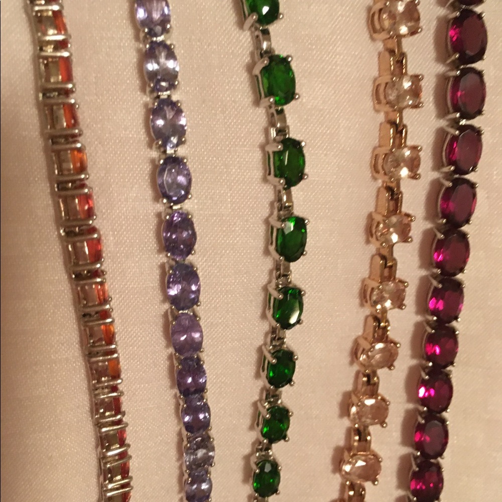 Ladies .925 Sterling Silver with precious stones - Picture 9 of 10